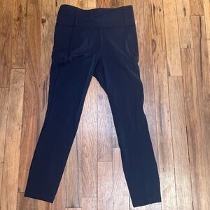 Navy High-Waisted Leggings